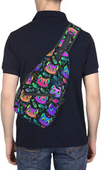 Cat Sling Bag Crossbody Backpack Shoulder Pack for Women Men