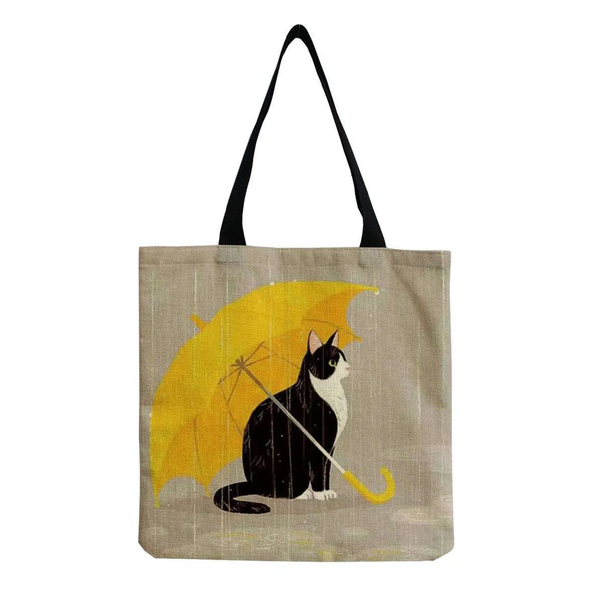 Customizable Cartoon Print Tote Bag for Women - School Teacher Gift