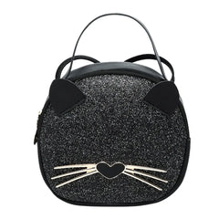 Cat Women Shoulder Bag Handbag Messenger Bags Sequin Mini Crossbody Pack