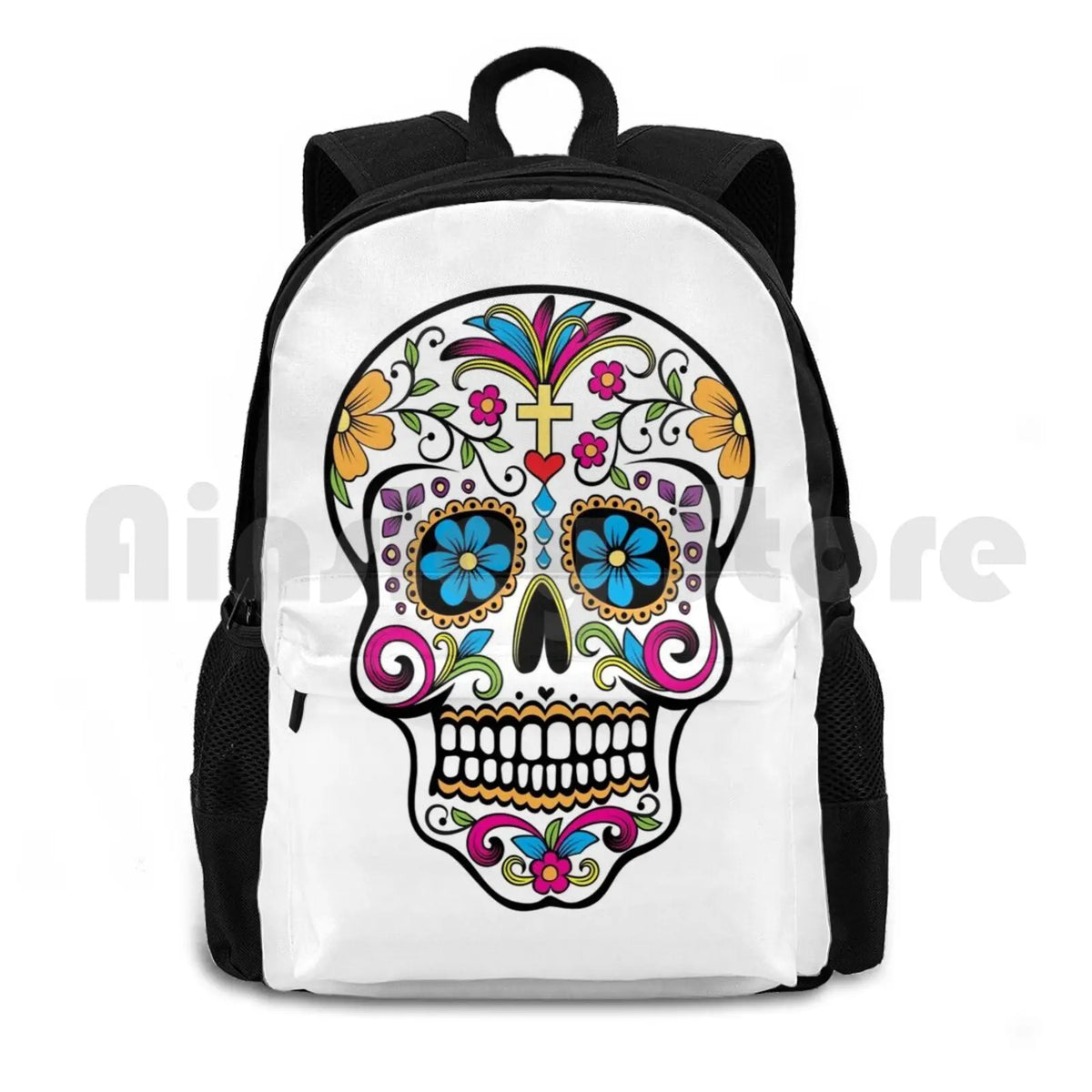Catrina Sugar Skull Outdoor Hiking Backpack Riding Climbing Sports Bag