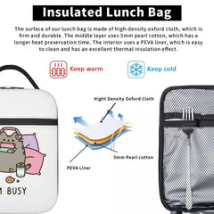 Pusheens Tabby Cat Lunch Box Thermal Insulated Bag