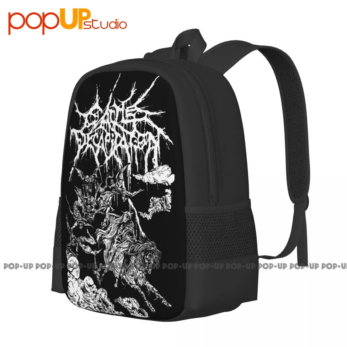 Cattle Decapitation Backpack Large Capacity Bookbag Foldable 3D Printing Bags