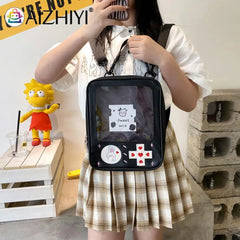 Causal Girl Backpack Transparent Hit Knapsacks Travel Student School Bags