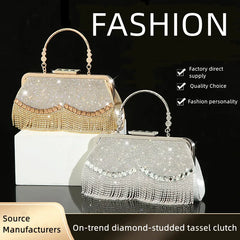 Full Diamond Evening Bag Women's Messenger Bag Party Bridesmaid Handbag