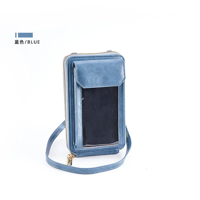 Clear Crossbody Bag Cell Phone Pocket Handbag for Women