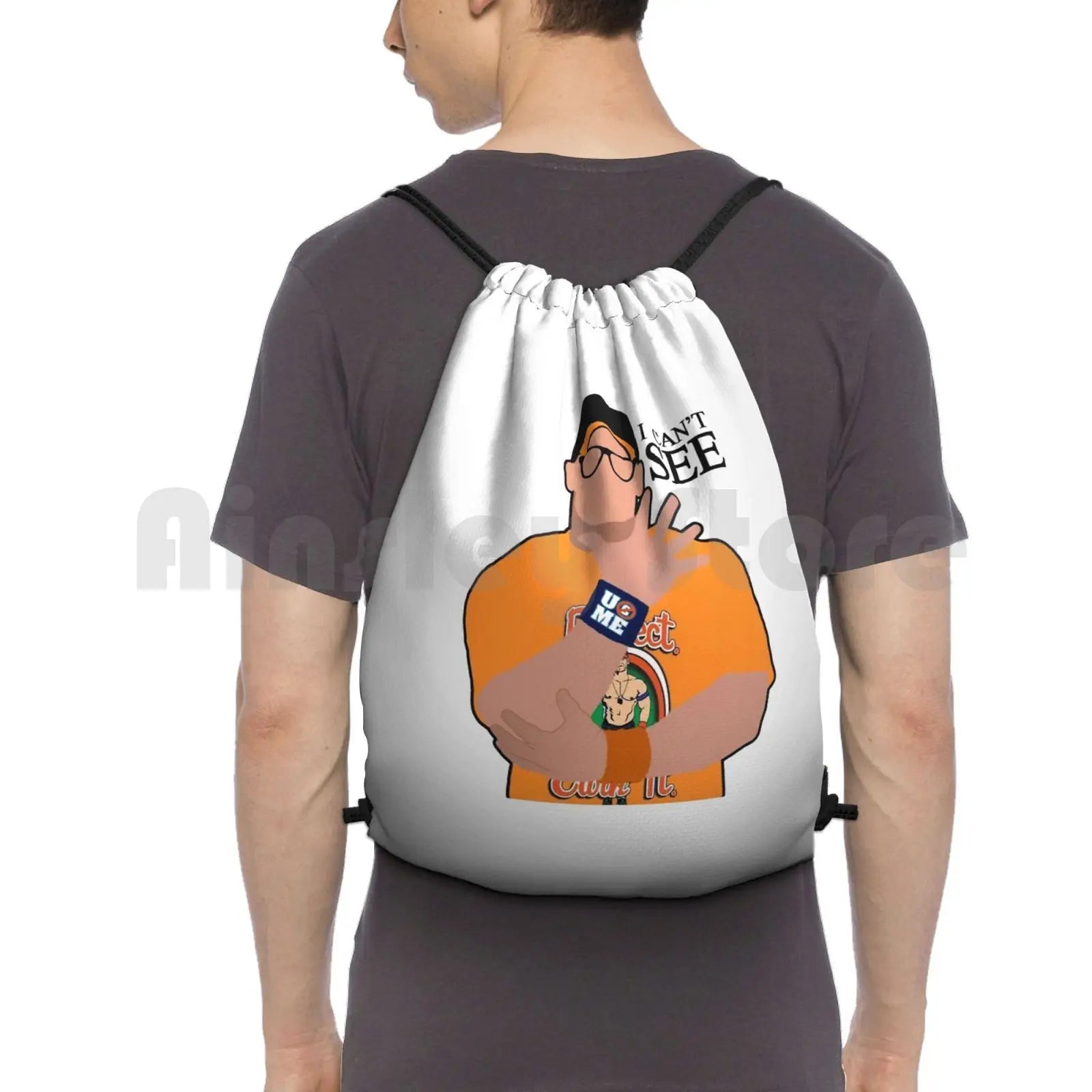 Cena Backpack Drawstring Bag for Riding Climbing Gym Purple Green