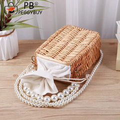 Woven Chain Crossbody Bag Waterproof Messenger Pack