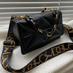 Crossbody Bag with Wide Strap for Weekend Vacation