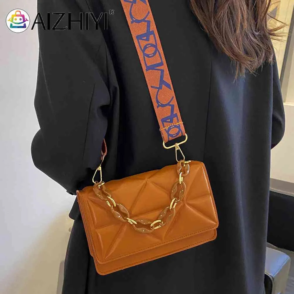 Embossed Crossbody Bag with Wide Strap for Weekend Vacation