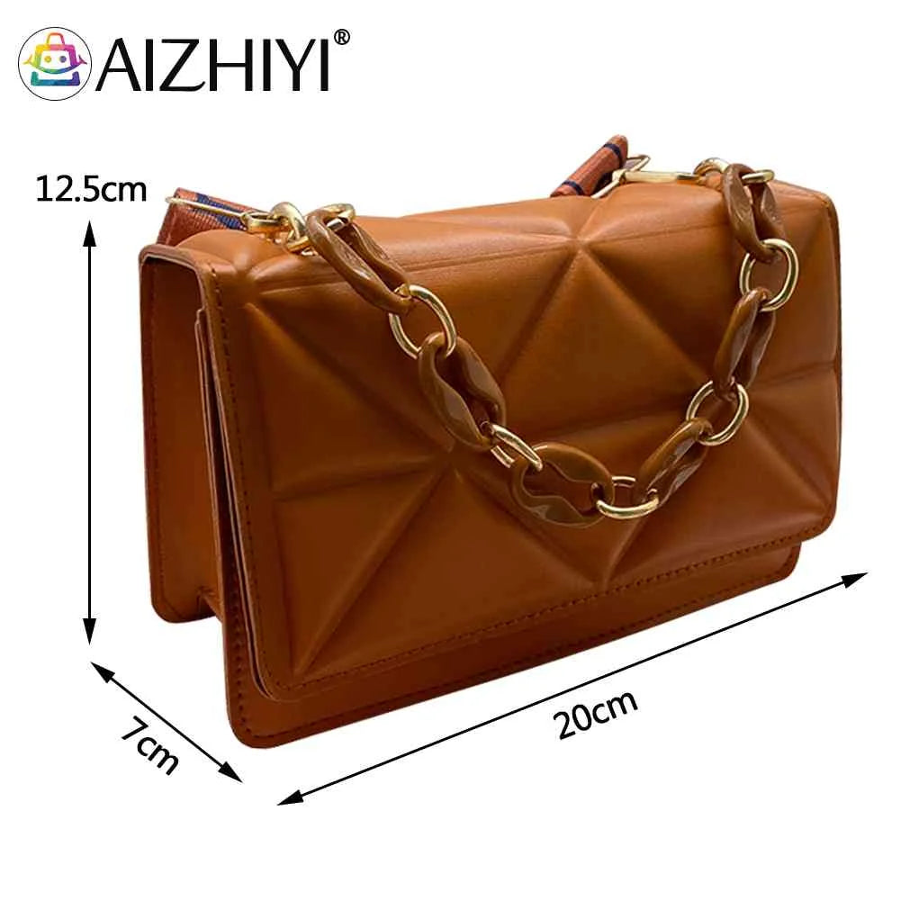 Embossed Crossbody Bag with Wide Strap for Weekend Vacation