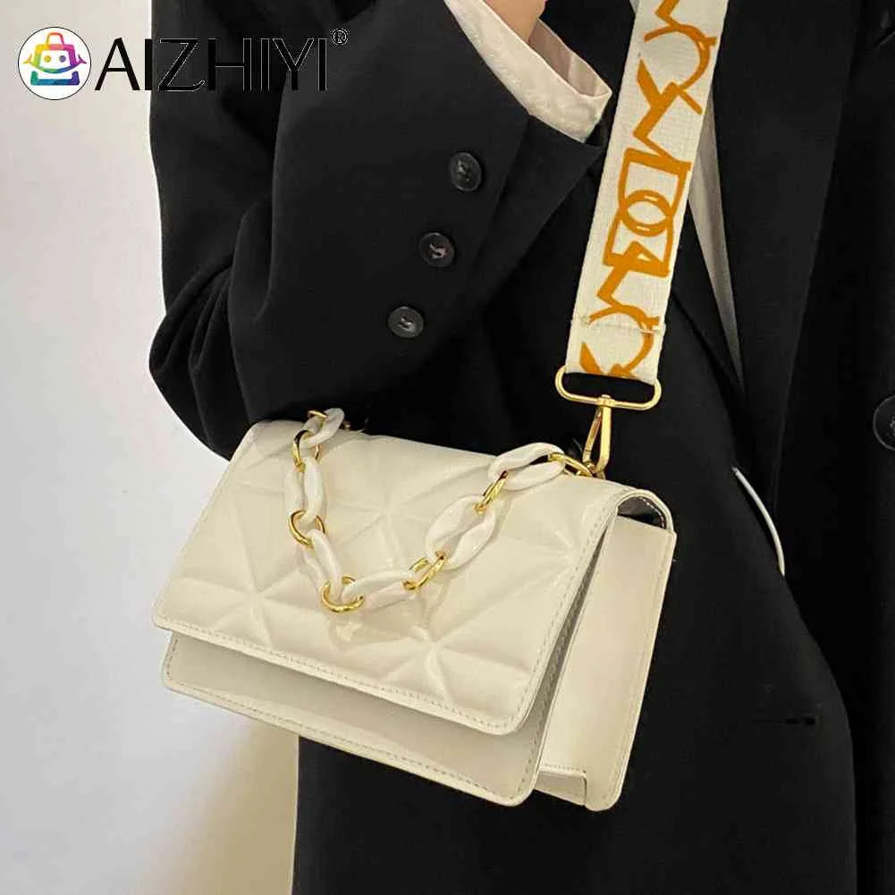 Embossed Crossbody Bag with Wide Strap for Weekend Vacation