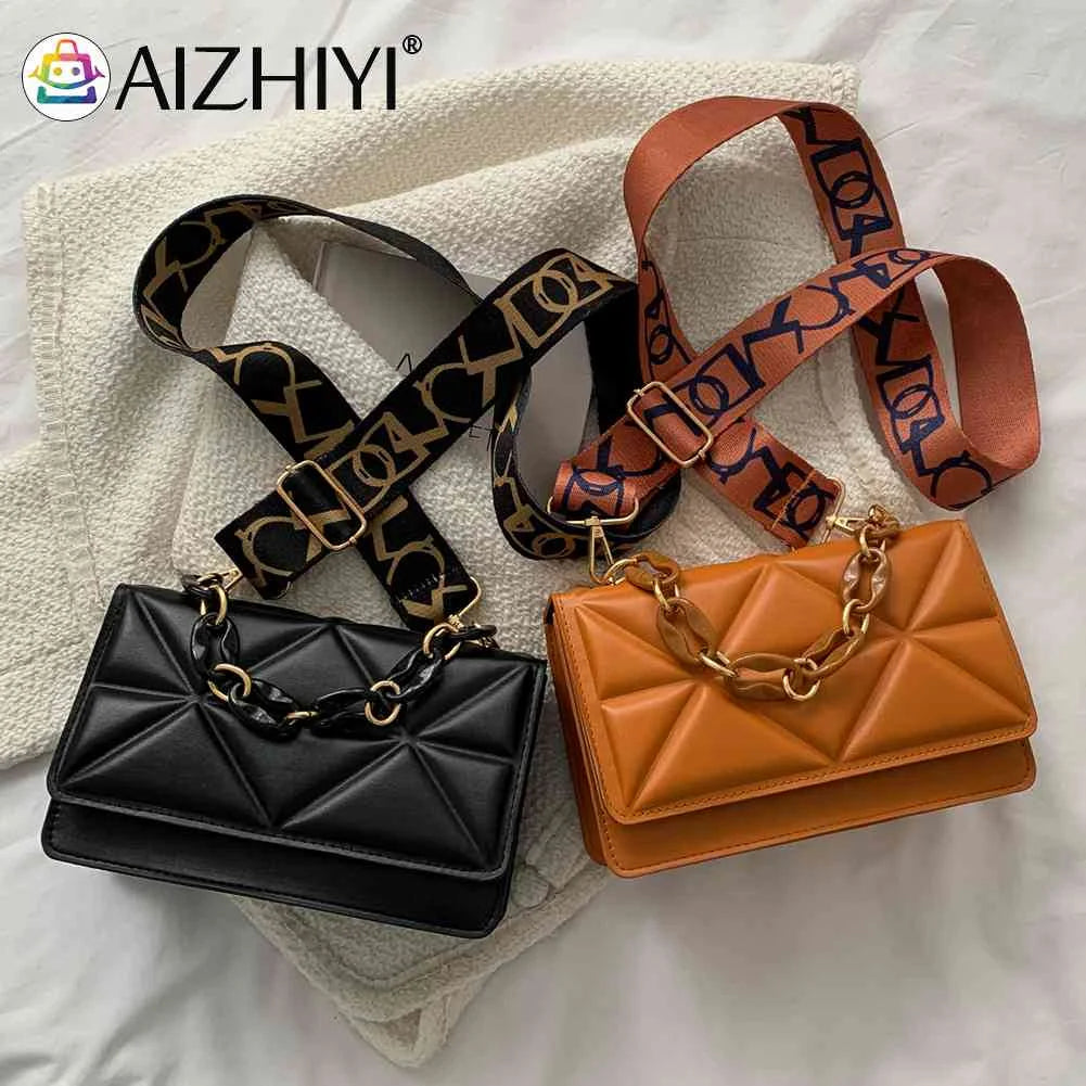 Embossed Crossbody Bag with Wide Strap for Weekend Vacation