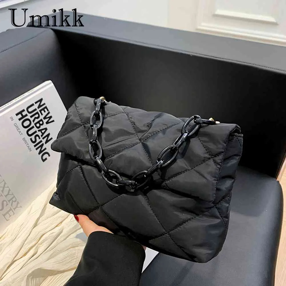 Nylon Crossbody Square Bag Quilted All-match Large Capacity for Girls Shopping
