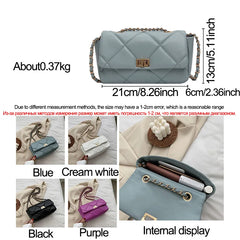 Solid Leather Crossbody Shoulder Bag for Women Handbags Female Travel Purse