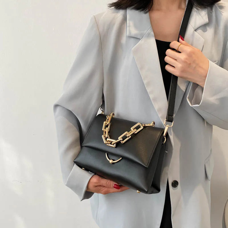 Small PU Leather Flap Crossbody Bag Yellow