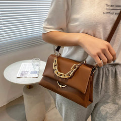 Small PU Leather Flap Crossbody Bag Yellow