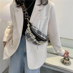 Canvas Female Belt Bag Clutch Fanny Pack Phone Pack Crossbody Chest Bags