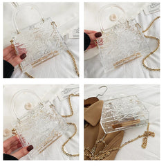 Chain Jelly Lipstick Bag Women's Shoulder Crossbody PVC Mini