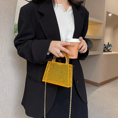 Chain Jelly Lipstick Bag Women's Shoulder Crossbody PVC Mini