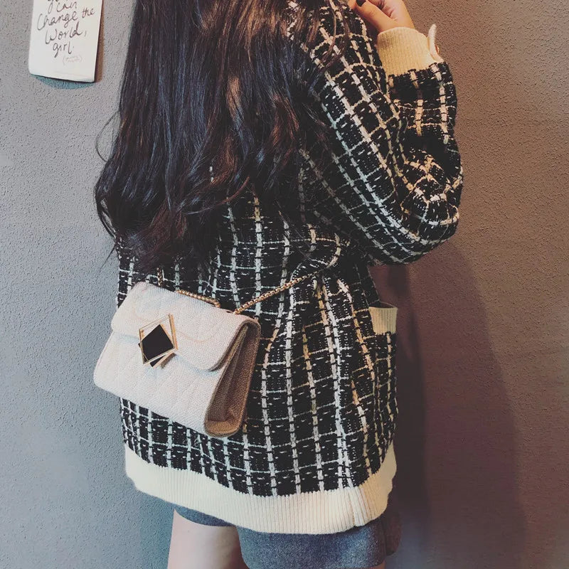 Vintage French Style Shoulder Bag Women Cross Body Big Capacity Handbag
