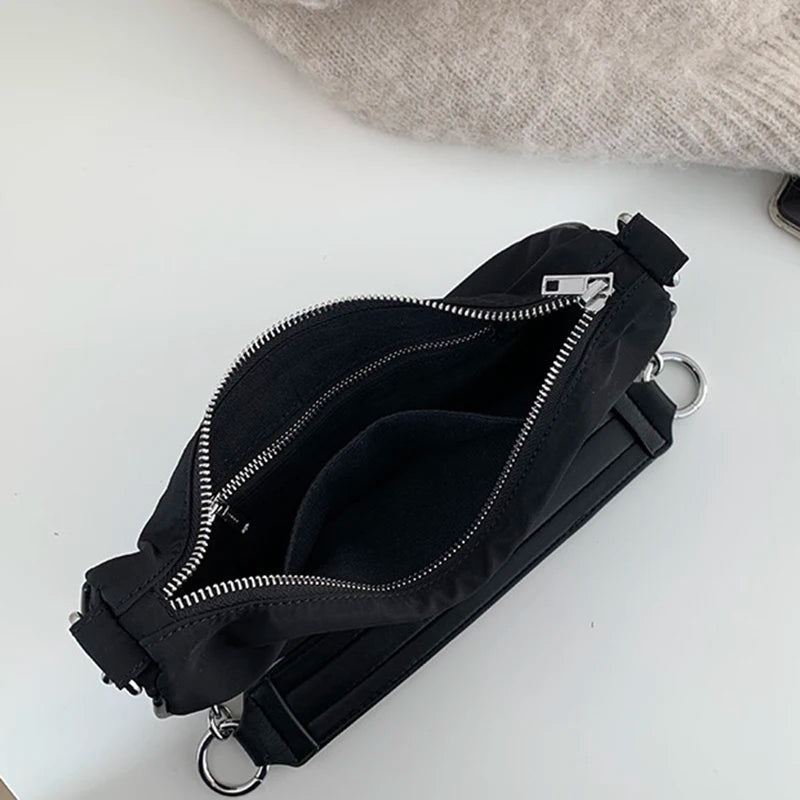 Chain Underarm Shoulder Bags Women Solid Minimal