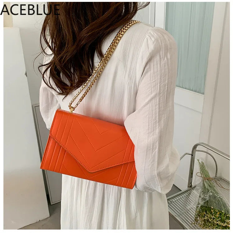 Retro Square Crossbody Bags Stripe Purse and Bags