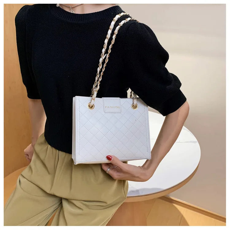 Chain Bucket Bag Wild Shoulder Tote Handbag