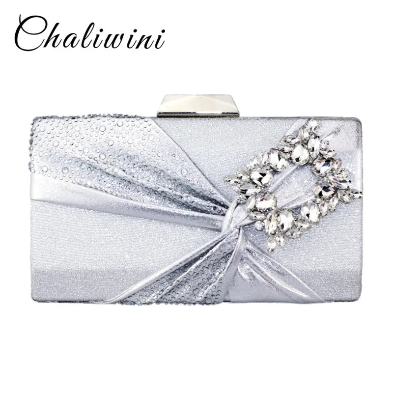 Chaliwini Gemstone Floral Pattern Clutch Bag