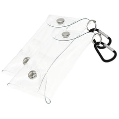 Clear Purse Bag Pouch Holder Small Mini Wallet Keychain Credit Card Case