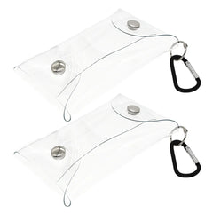 Clear Purse Bag Pouch Holder Small Mini Wallet Keychain Credit Card Case