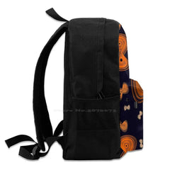 Orange School Bag Big Capacity Backpack Laptop 15 Inch