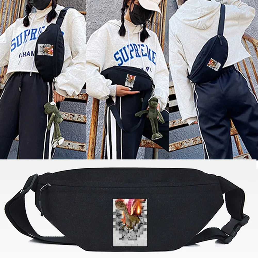 Charizard Print Waist Bag Cross Shoulder Bag