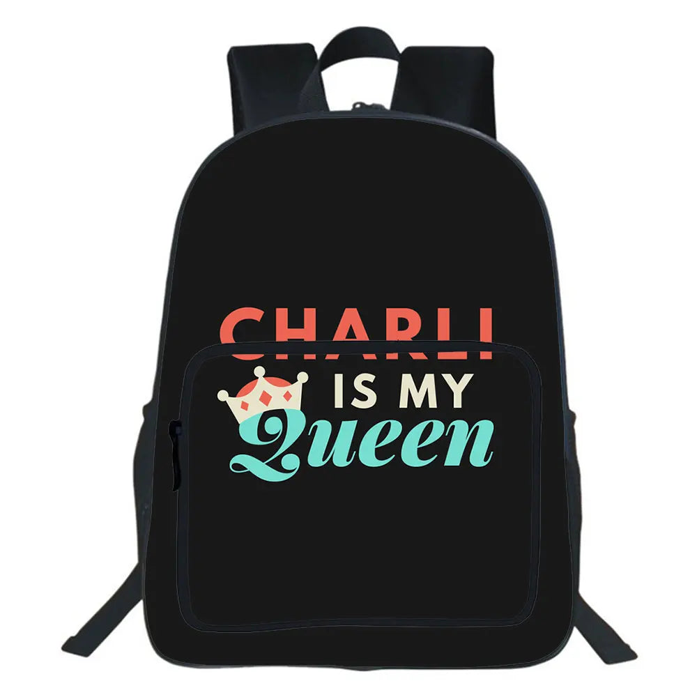 Charli Damelio Backpack Children Bag All-match Student School Bag