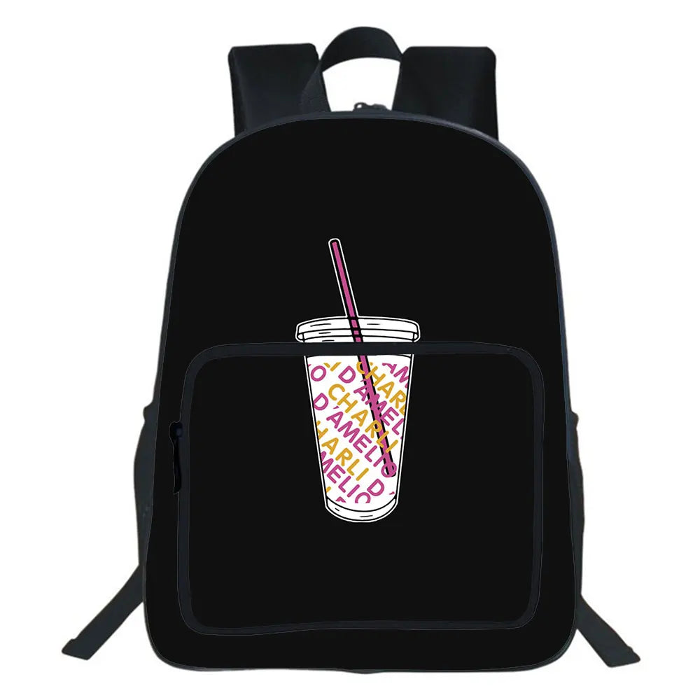 Charli Damelio Backpack Children Bag All-match Student School Bag