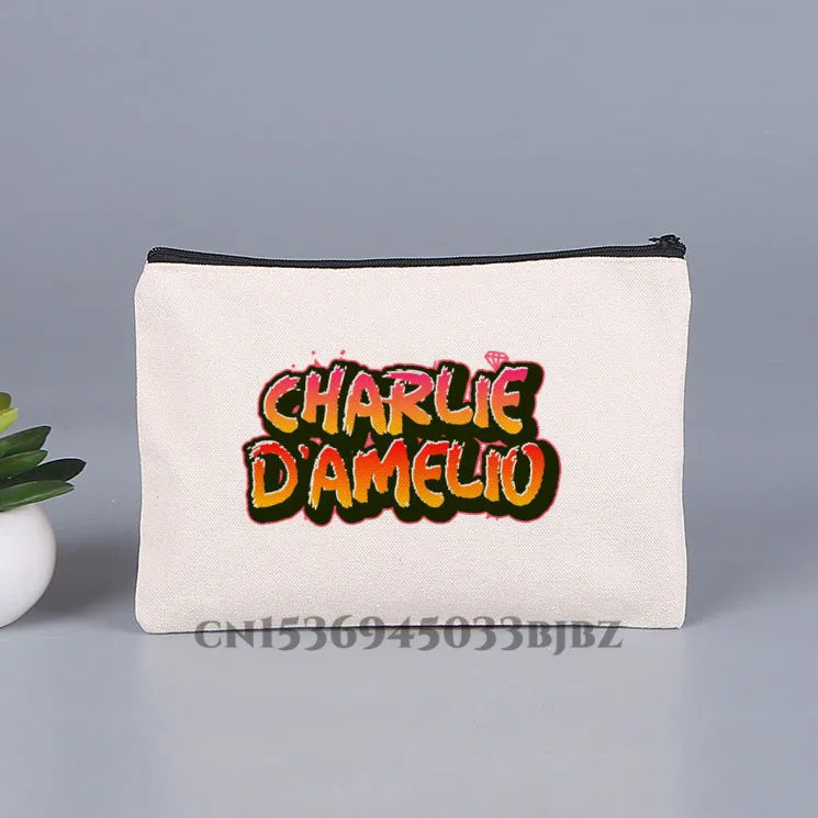 Charli Damelio Makeup Bag Classic Organizer Lady Pouch for Travel