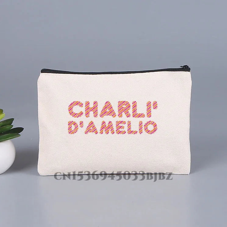 Charli Damelio Makeup Bag Classic Organizer Lady Pouch for Travel