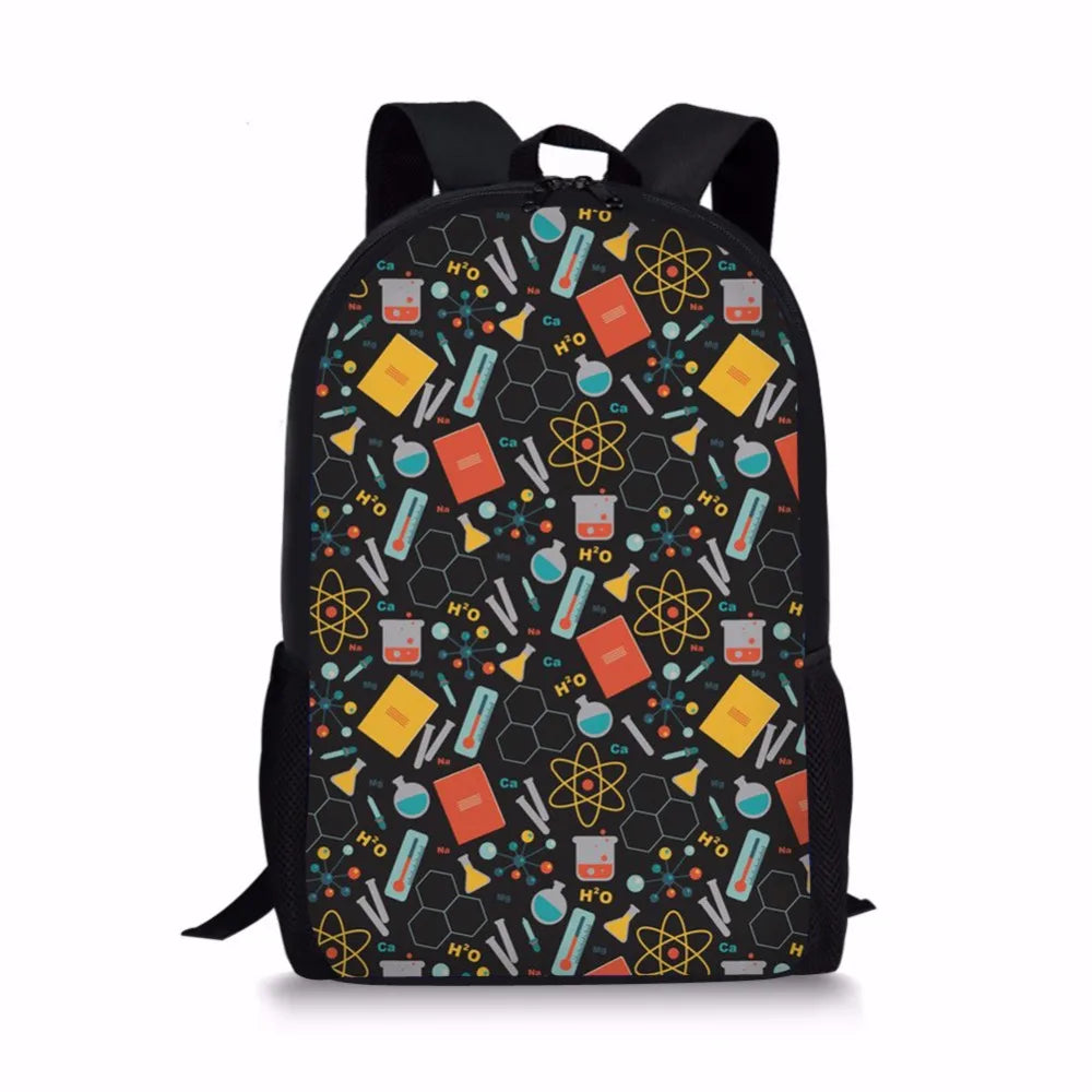 Chemistry Backpack for Teen Boys School Bag Rucksack 17 Inch Laptop Men