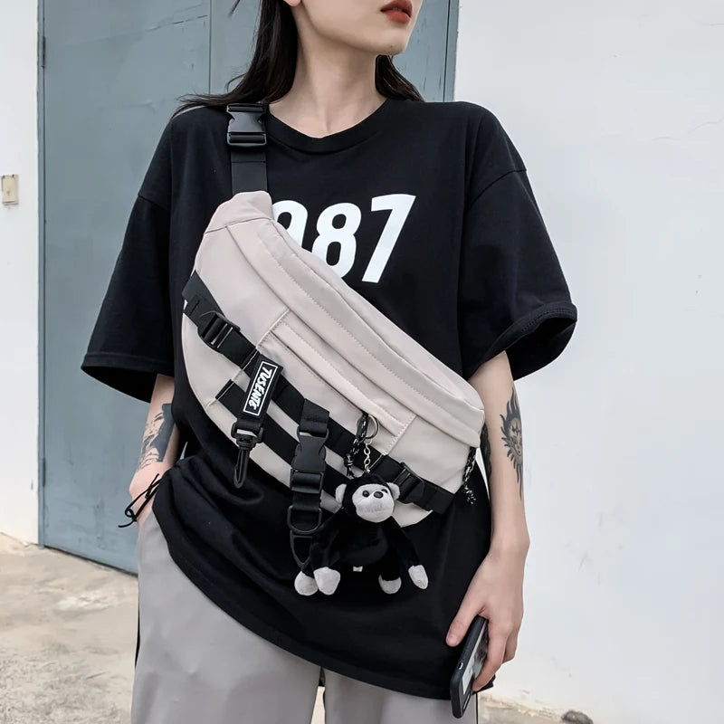 Japanese Tooling Chest Bag Casual Shoulder Bag