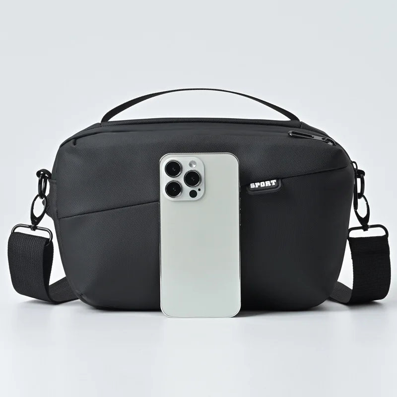 Men's Leather Shoulder Bag Waterproof Handbag