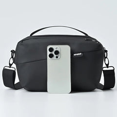 Men's Leather Shoulder Bag Waterproof Handbag