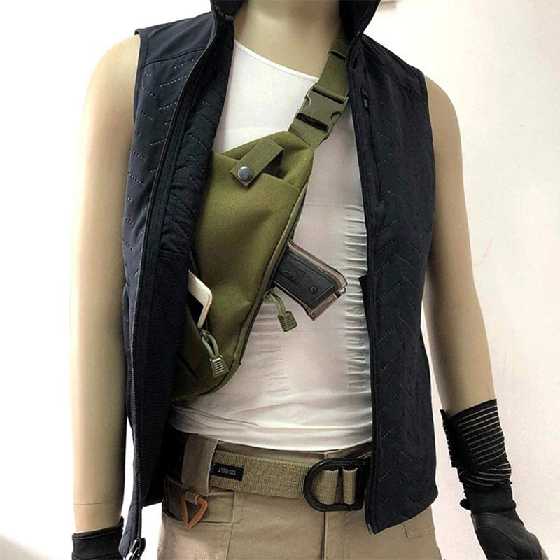 Tactical Chest Bag Shoulder Anti-Theft Wallet Men Outdoor Pistol Gun Bag