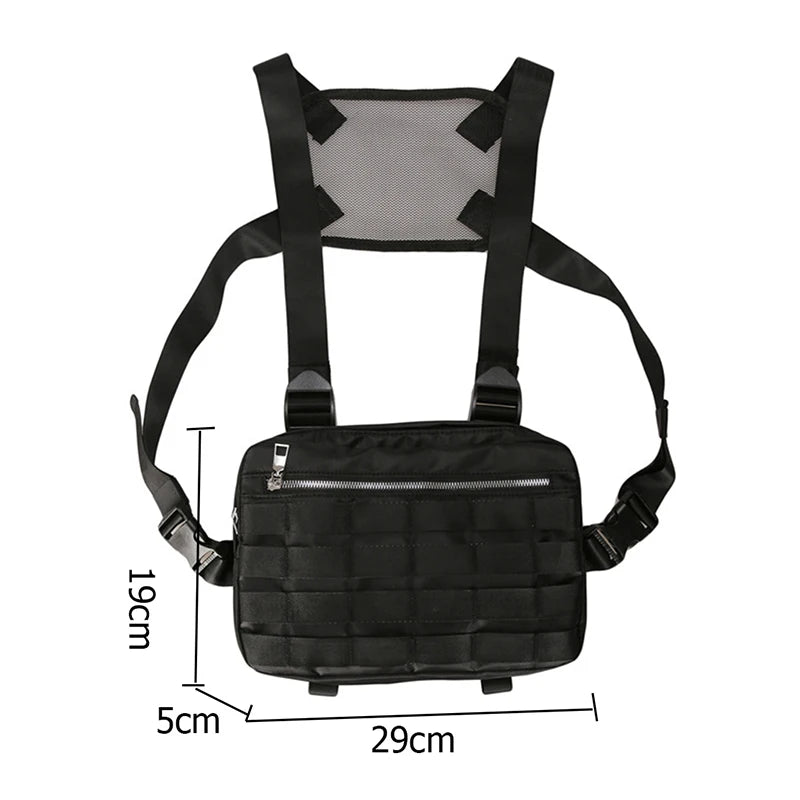 Waterproof Chest Bag Vest Men Military Streetwear Hip Hop Waist Bag