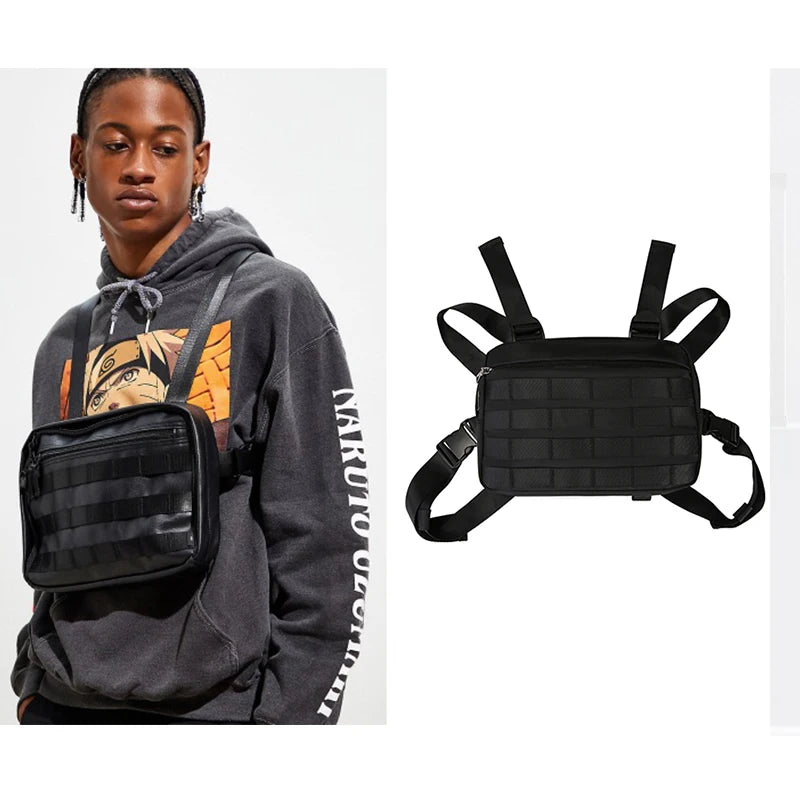 Waterproof Chest Bag Vest Men Military Streetwear Hip Hop Waist Bag