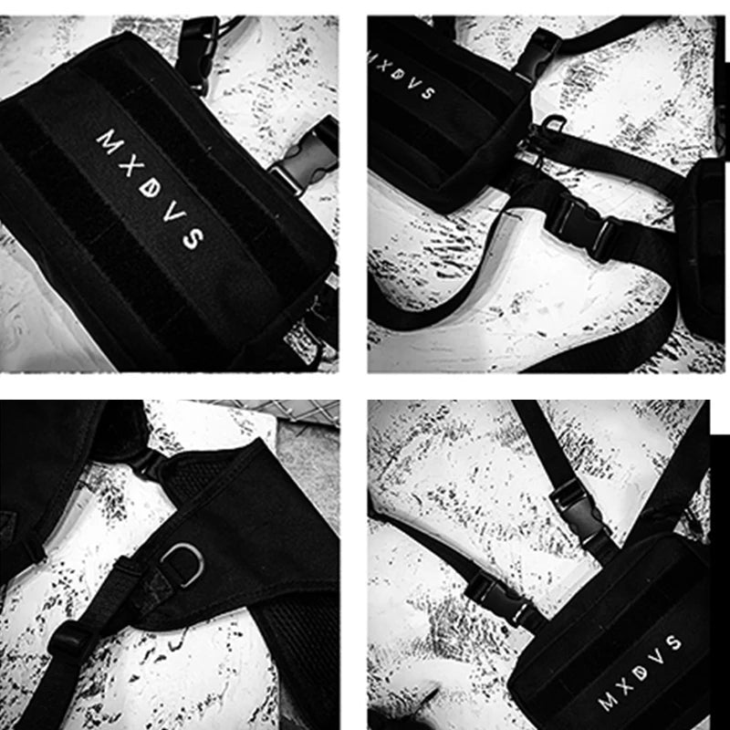 Men's Chest Bag Vest Hip-Hop Style Tactical Pack