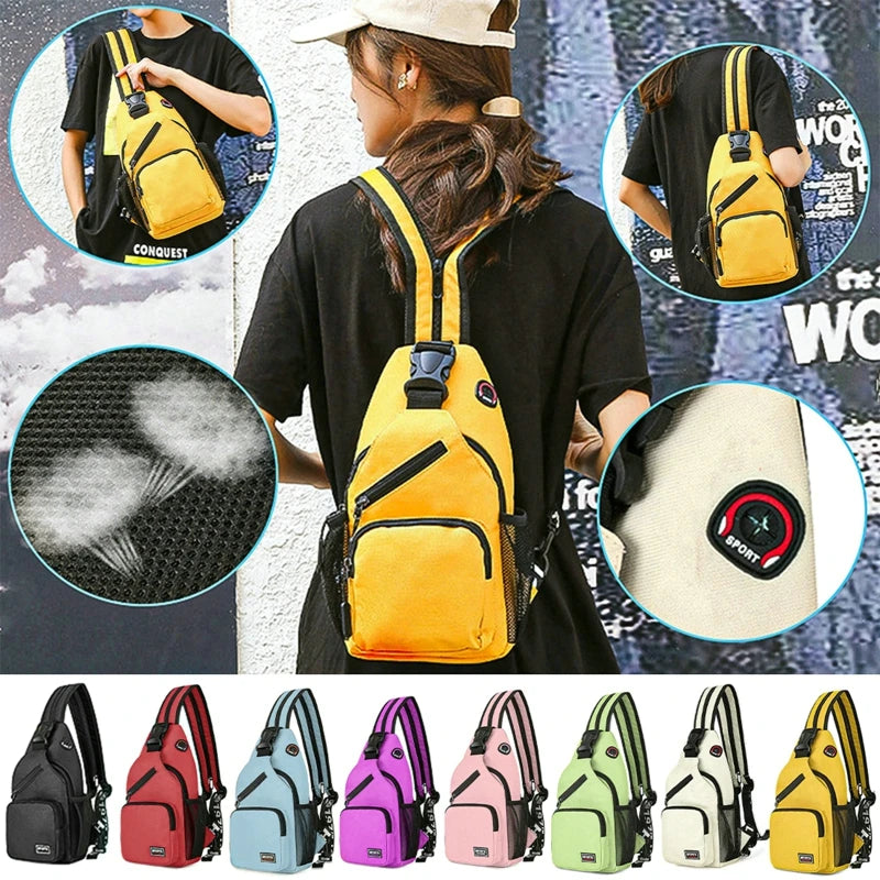 Women's Chest Bag Waterproof Small Backpack Multi-Functional Handbag