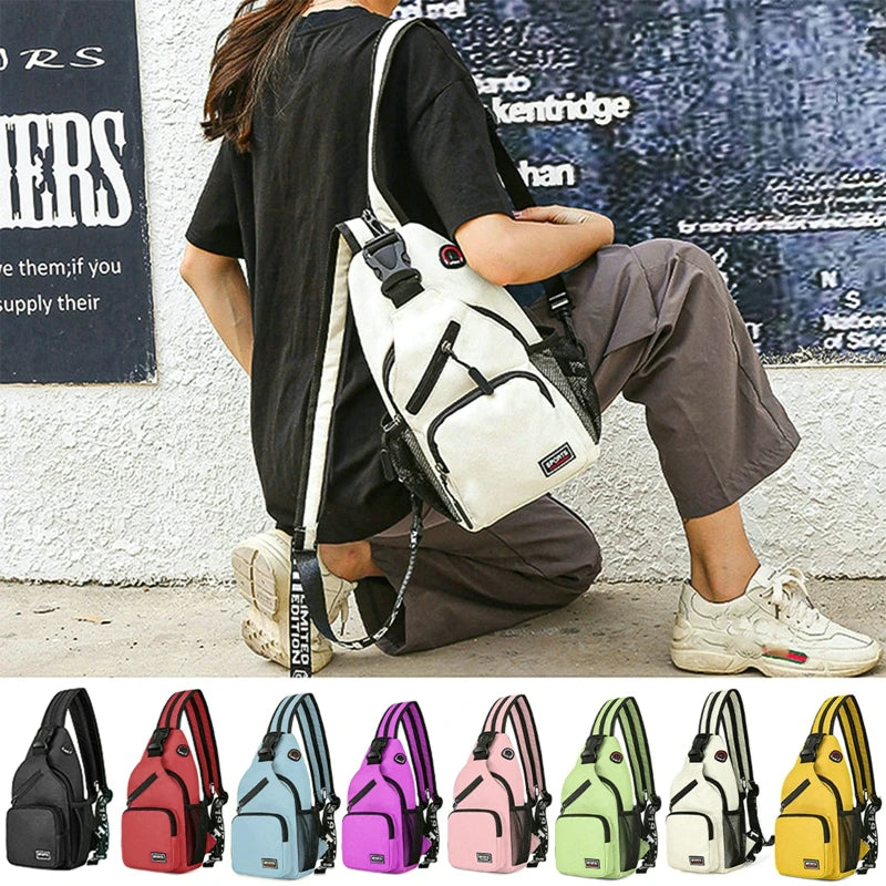 Women's Chest Bag Waterproof Small Backpack Multi-Functional Handbag