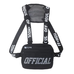 Men's Letter Print Vest Chest Bag Streetwear Backpack