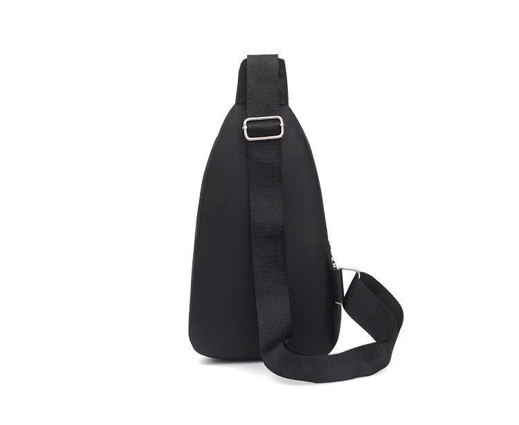Mens Nylon Canvas Chest Bag Shoulder Messenger Backpack