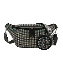 Women's Chest Crossbody Shoulder Bag Rivet Waist Pack Handbag