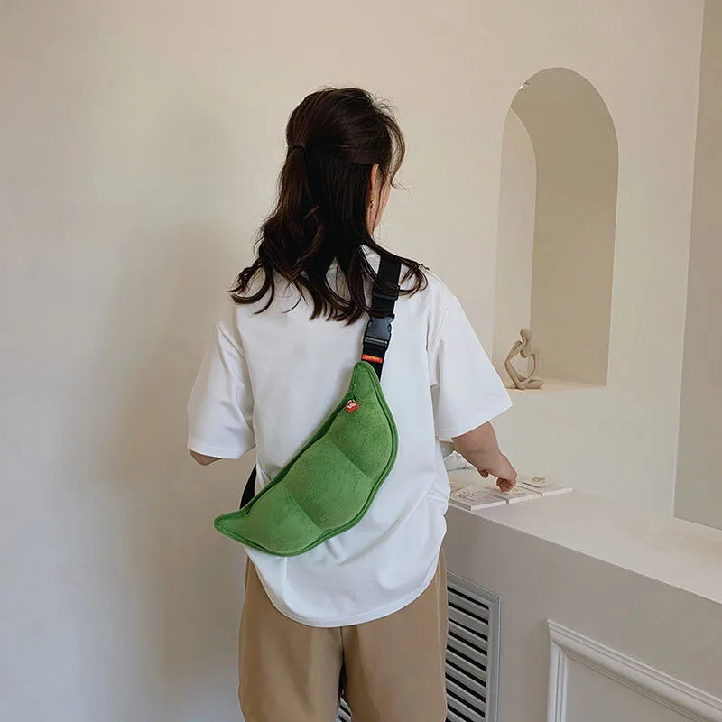 Women's Chest Bag Outdoor Pea Shape Crossbody Bag